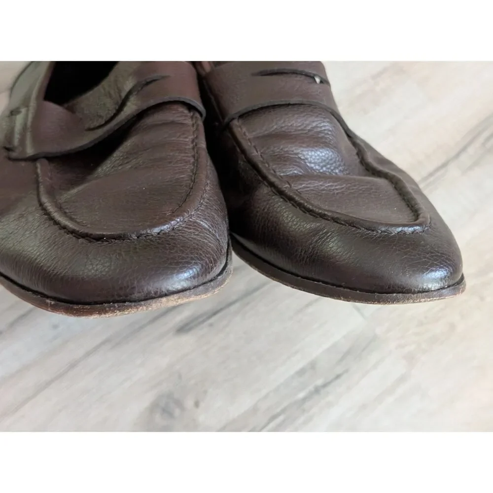 To Boot New York Penny Loafers Italian Leather Brown, Size 11 (S2)